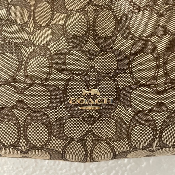 Vintage Y2K Coach Eddie Brown /Tan Signature Shoulder Bag - Picture 6 of 12